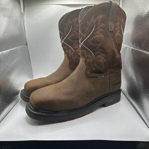 Ningo AQX90 Mens Steel Toe Waterproof Western Work Boots Brown Leather 11.5M